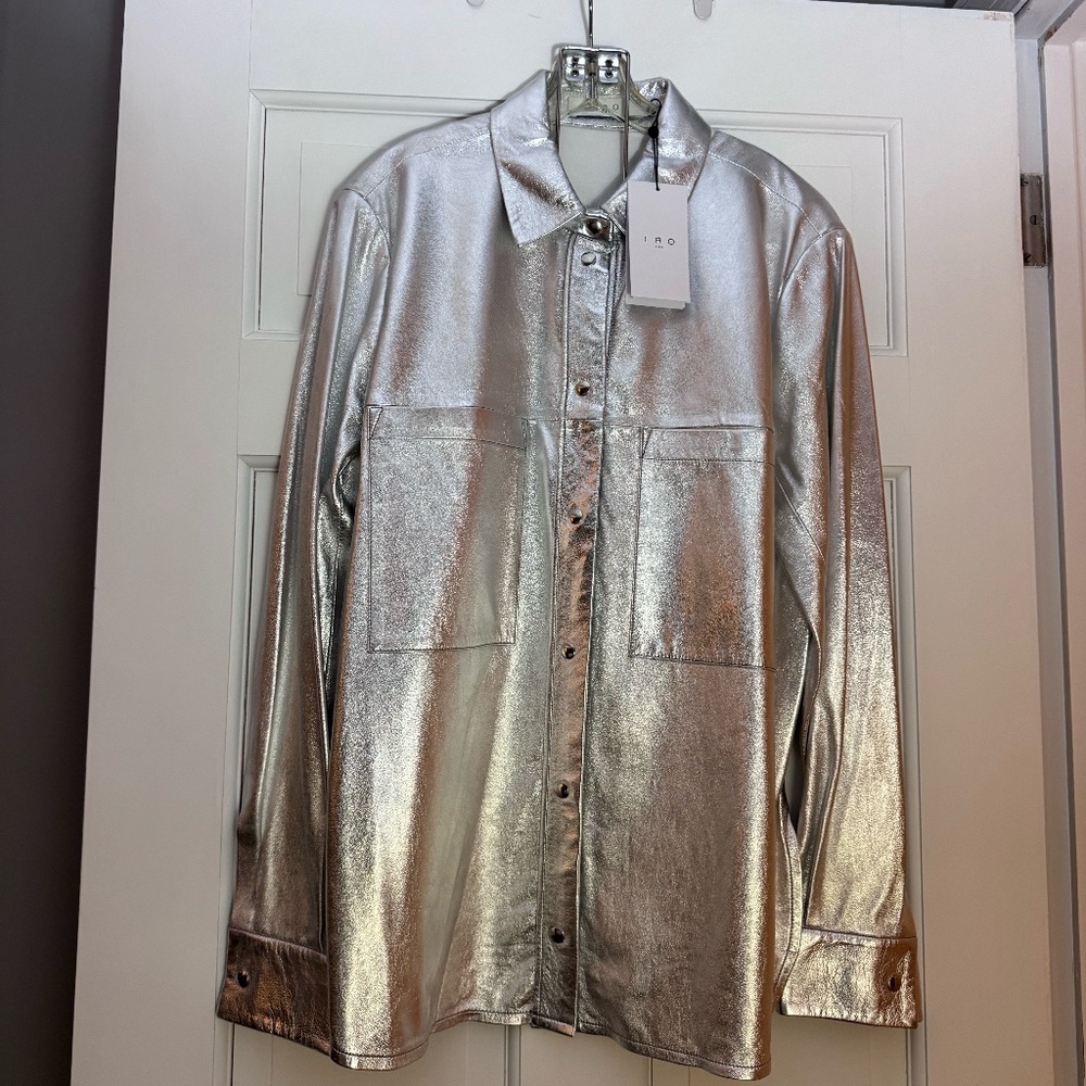 NWT IRO Nazil Leather Overshirt - Picture 2 of 11